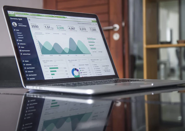 Dashboard met analytics en bezoekersstatistieken